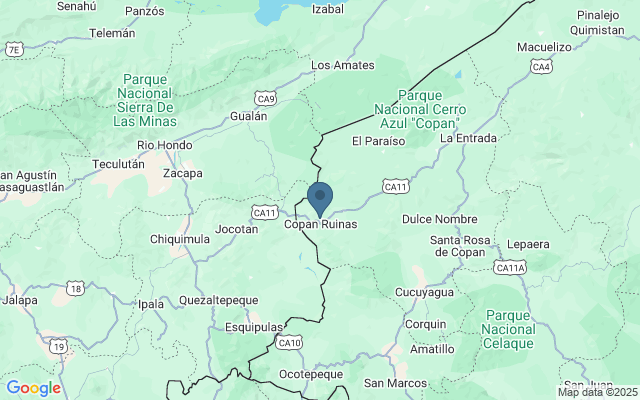 Kaart met locatie Ruinas de Cop�n